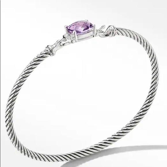 David Yurman Bracelet with Amethyst and Diamonds. - Picture 3 of 6